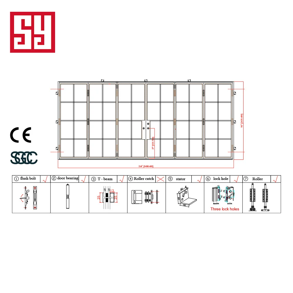 Modern High Quality Aluminum Alloy Double Glass Folding Gate Energy Saving Hardware Accessories Custom Paint Color Living Room supplier