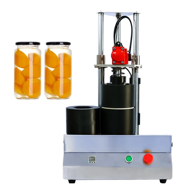 Semi Automatic Vacuum Capping Machine For Food Sauce Jars Glass Containers Bottles