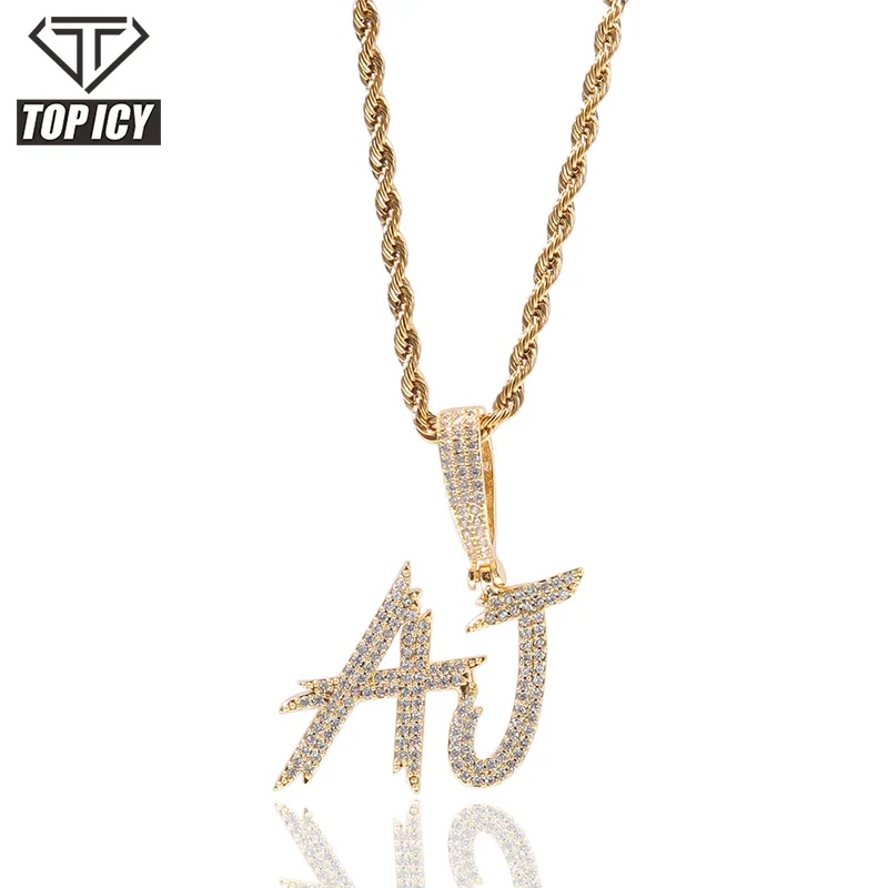 Locket Gold Aj Pendant Initial Tag Necklace (Add Up To Pendants)