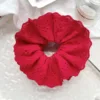 17cm Double-Layer Hollowed-Out Scrunchie - Red