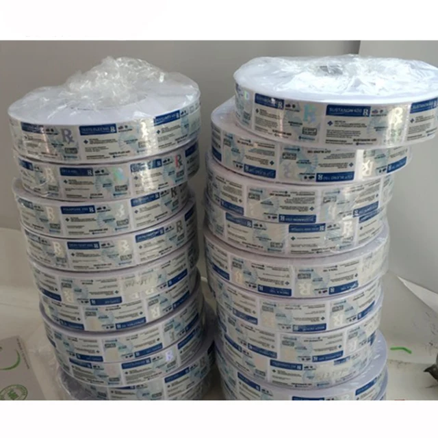 Free design custom printing with holographic logo Gen Pharma labs steroid 10ml vial box label and vial paper sticker