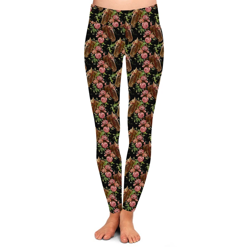 Diseño Personalizado Venta Al Por Mayor Buttery Suave Floral Caballo  Impreso Leggings - Buy Mallas Con Estampado De Caballo,Mallas Suaves,Mallas  De Diseño Personalizado Product on Alibaba.com