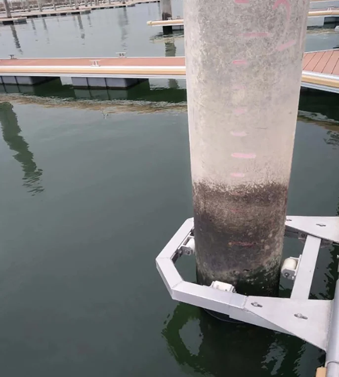 Piles Float Floating Bridge Holding Pile Guide Marine Grade Pegs Floating Dock ...