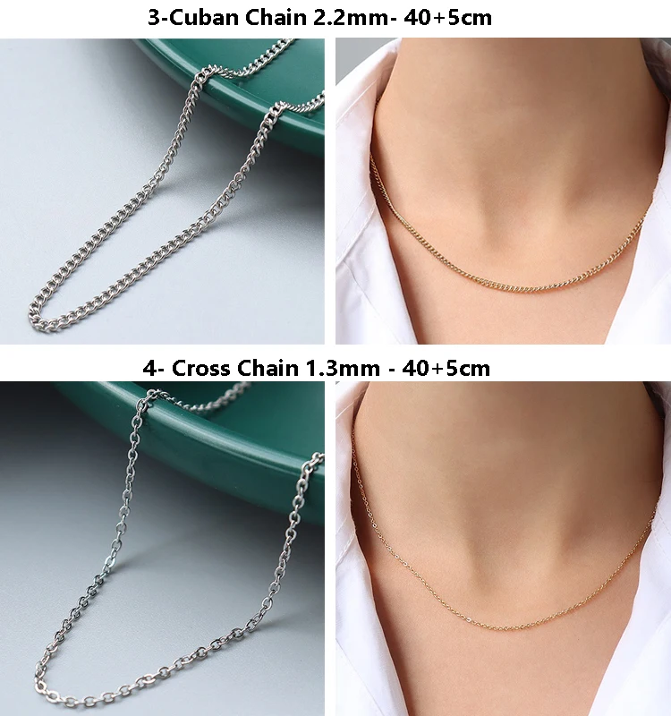 Joyeria Acero Inoxidable Stainless Steel Jewelry Cuban Link Snake Rope