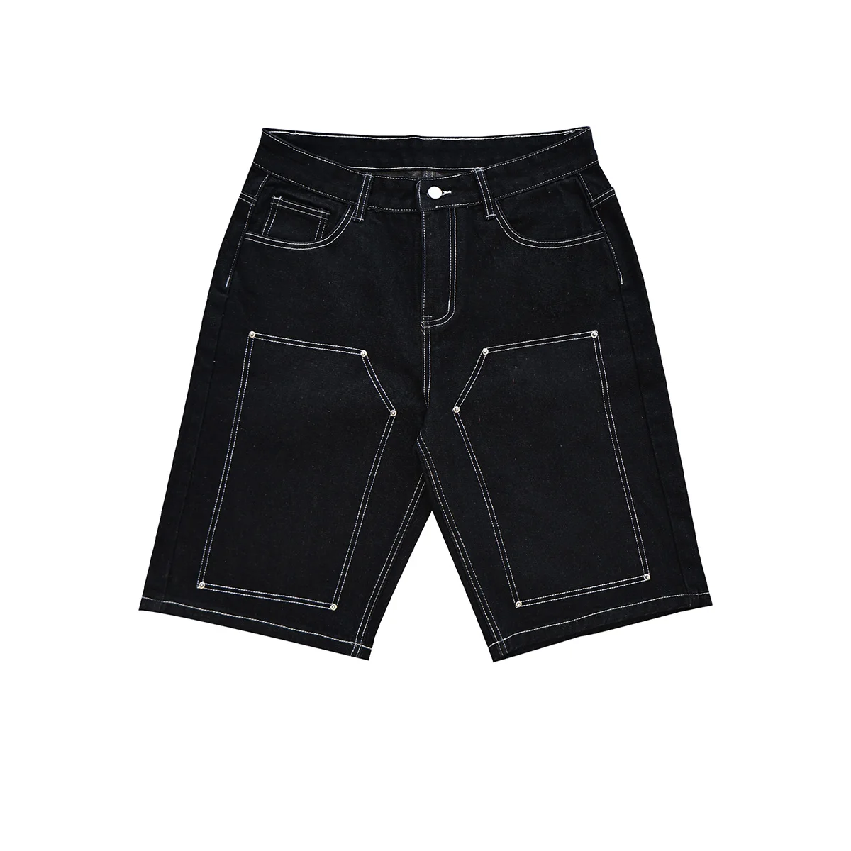 [LOW CLASSIC] / ☆ 24FW LOOSE-FIT JORTS / BLACK / UNISEX JLFKNG Mens Shorts Athletic Simple Solid Color Elastic