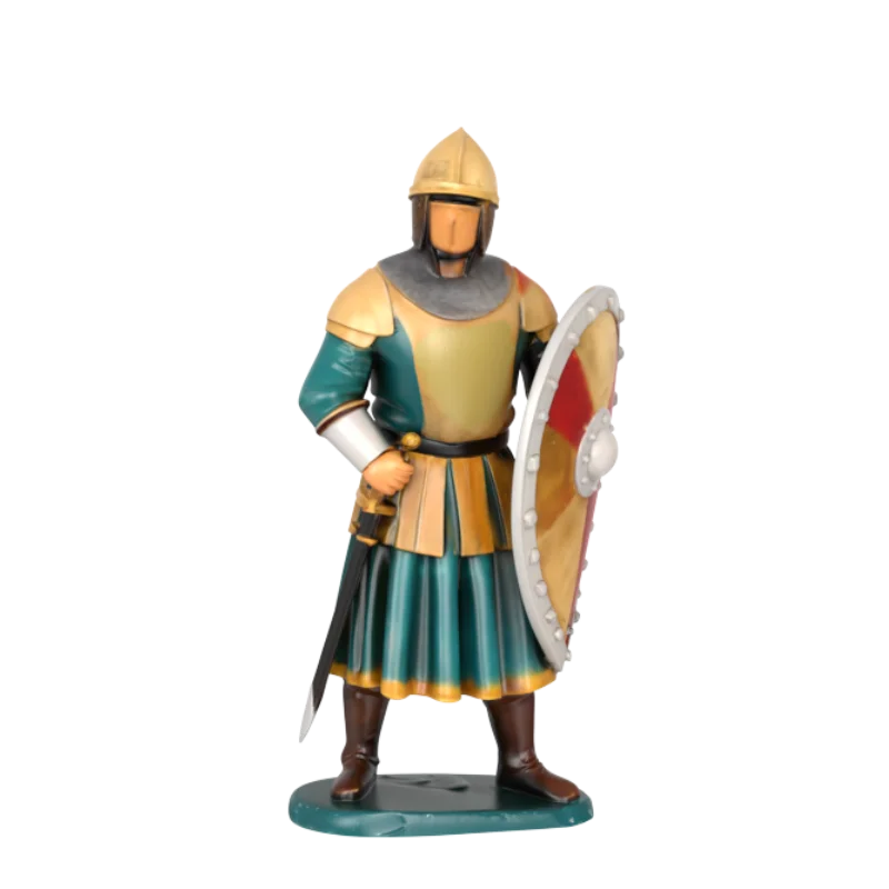 Brugerdefineret Engros Middelalder Skjoldriddere af Harpiksfigur OEM Håndlavet Kæmperstatue