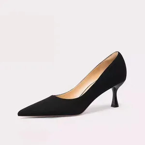 Korean Style D'orsay Pumps for Women Comfortable Stiletto Heels Buckle Slip-On Closure Closed Fashionable Breathable Design