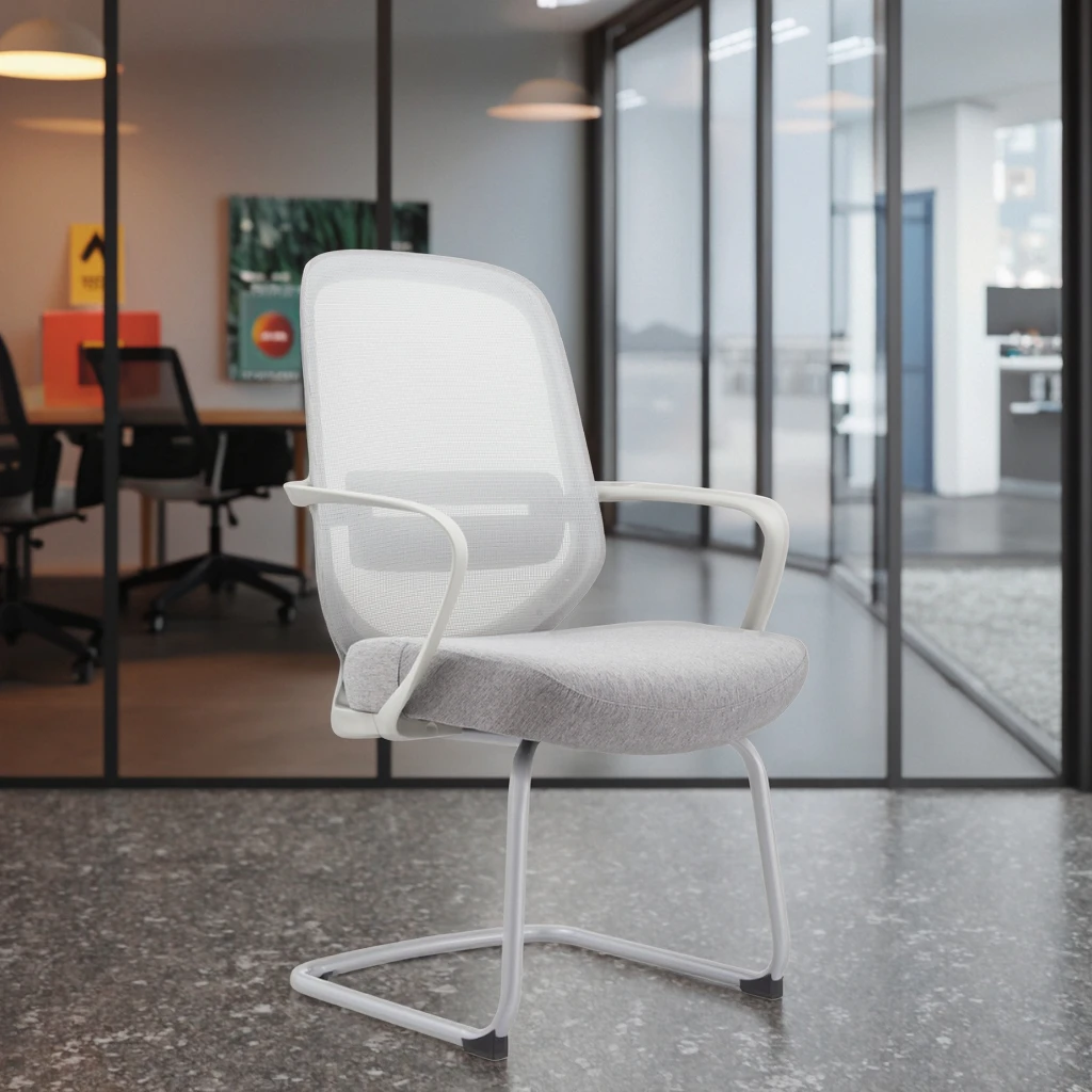 New Arrival 821C Gray Rubber Powder-Coated Springframe Chair Durable Steel Core Matte Finish Commercial Lobby Conference 2
