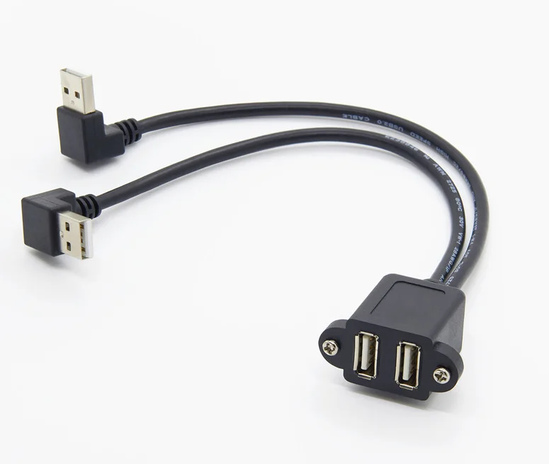 USB 3.0 Flush Mount Cable, Dual USB Flush Dash Panel Mount Cable Male to Female Extension Code for Car Truck Boat Motorcycle Das