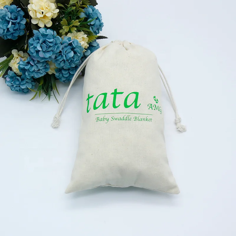 Оптовая продажа, экологически чистый рекламный муслиновый мешок для хранения, мешок из натурального хлопка на шнурке