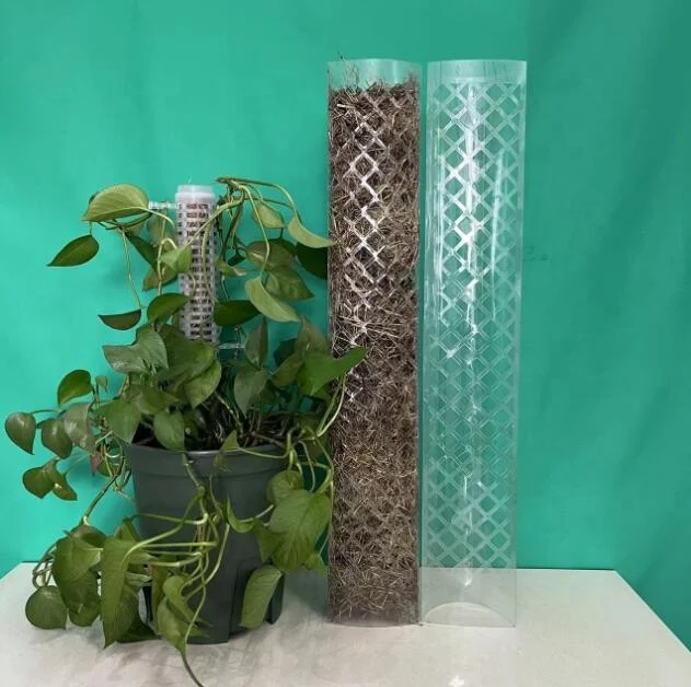 24 Inch Clear Stackable Eco-friendly Plastic Moss Pole Plants Monstera  Sticks Coir Totem Plant Poles Climbing Plants Support
