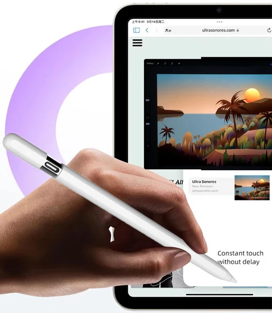 Universal Aluminum Plastic & Metal Stylus Pen for iPad Android Tablets for & More with Magnetic Attraction & Replaceable Nib