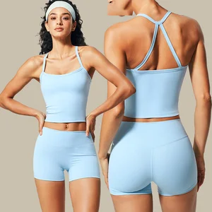 2026 Custom 2PCS Activewear Private Label Workout Wear Fitness Sports Clothing Workout Gym Set Yoga Sets Women