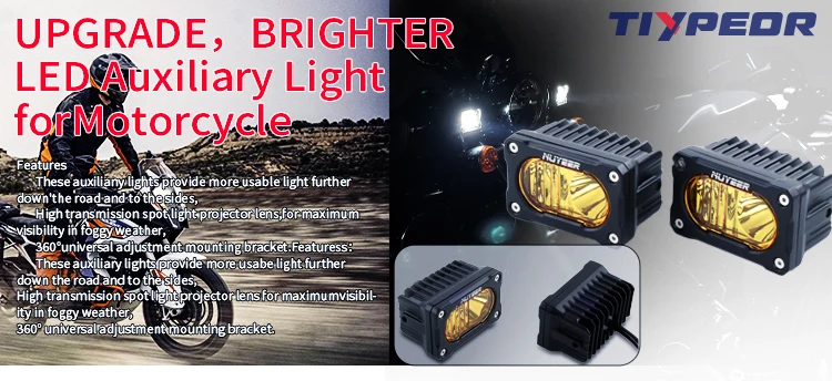 product tiypeor motorcycle car spotlight headlight auxiliary led work light combo beam driving lamp for off road tractor truck fog light-2