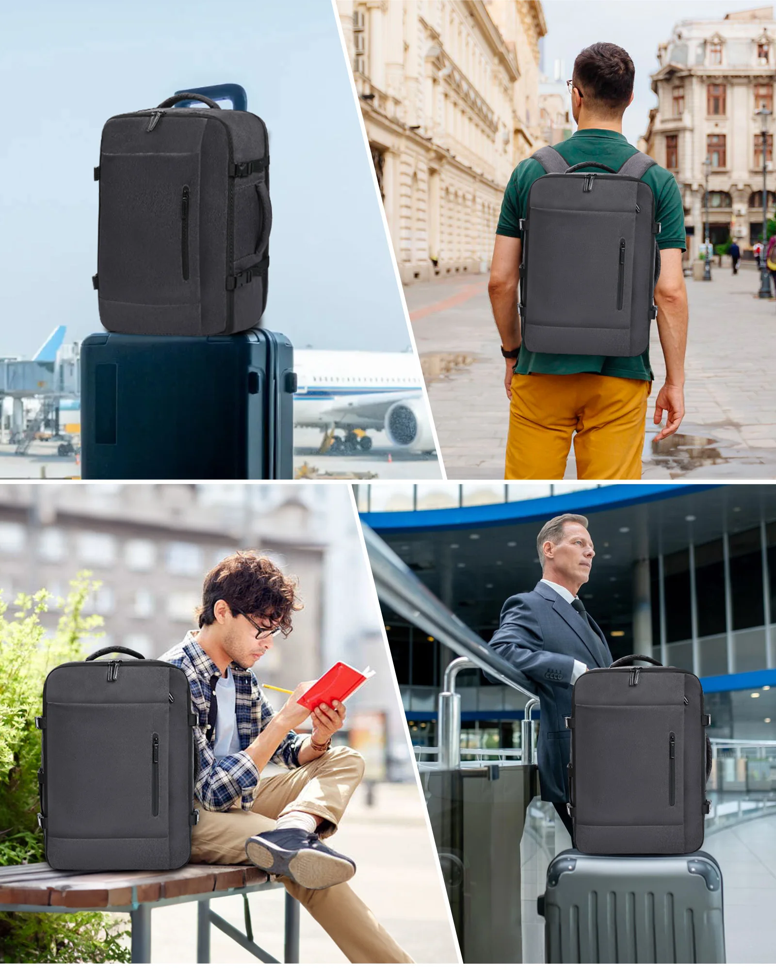 LOVEVOOK Carry on Travel Backpack, 40L Waterproof Large 17inch Laptop Luggage LOVEVOOK Luggage Backpack 40L Large Travel Backpack Carry on  main image 3