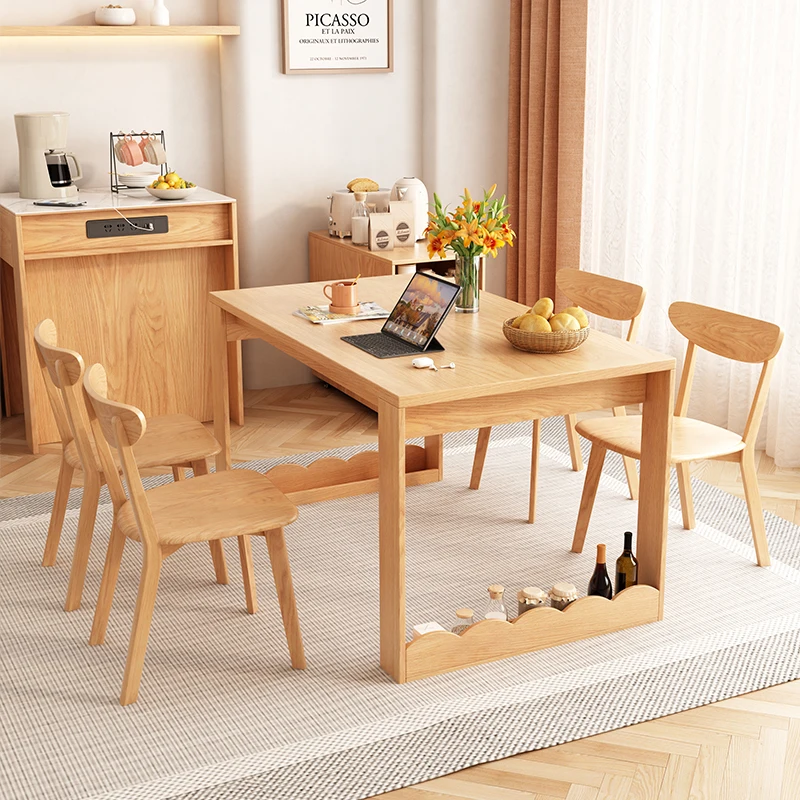 Wooden Dining Space Saving Dining Table Design Rectangular Modern