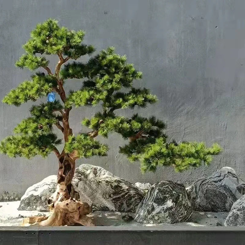Artificial Bonsai Tree Faux Pine Tree Artificial Bonsai Tree for Home Office Showcase Indoor Decor