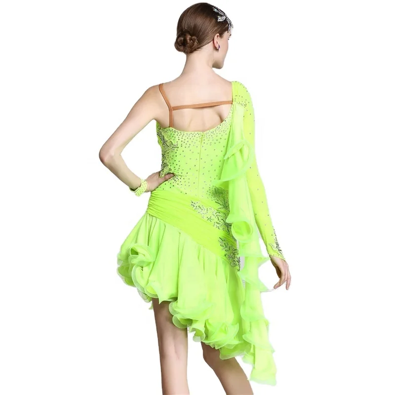 L-1563 Fashion Latin Dance Dress Cheap Lyrical Dance Costume Dress Custom  Latin American Dancing Dresses for Competition