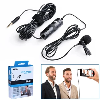 BOYA BY-M1 Microphone Original Recording Lavalier Lapel Microphone Video Mic for Youtube Video Record Mic for iPhone 15Pro Max detail image