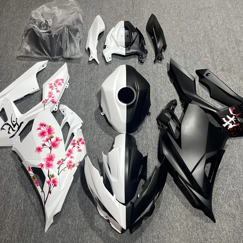 Injection  for Kawasaki NINJA 400 2018 Cherry Blossom Printmaking   Abs Plastic Motorcycle Bodywork Motorcycle Fairing Kit