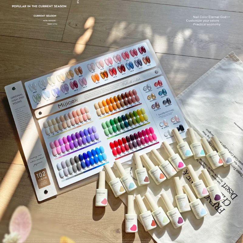 MIJIAER Nail Polish Glue - 102 Colors for Professional Salons