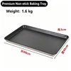 Black 1.6KG 60*40*3cm Shallow Baking Tray