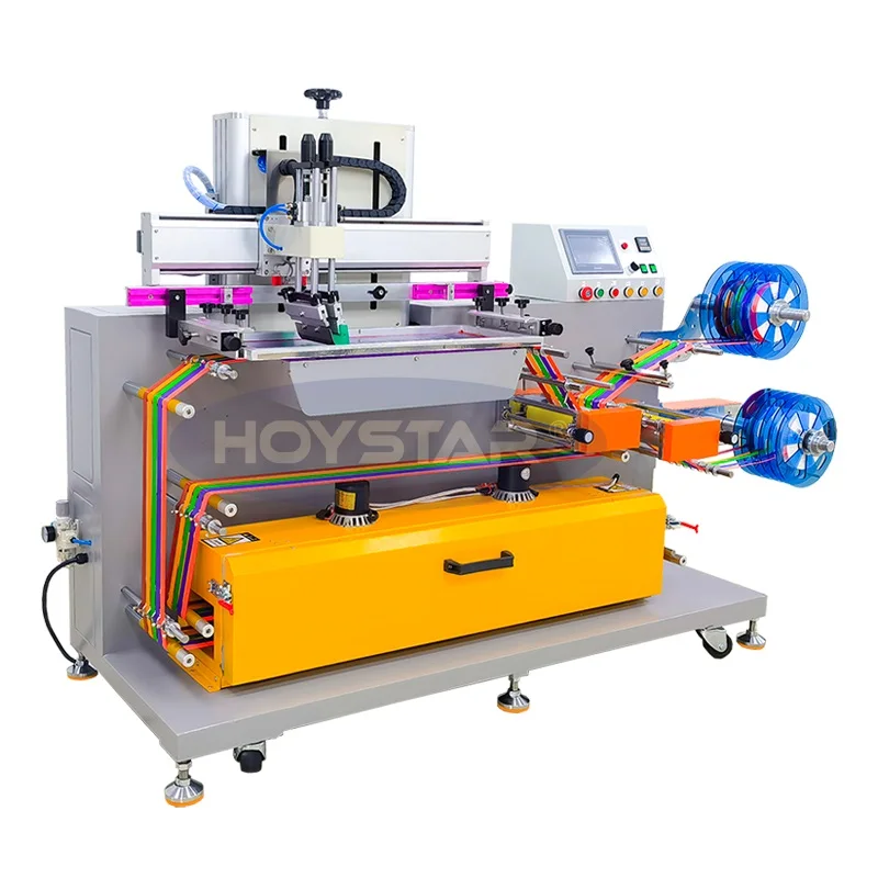 Full color satin label printing machine ribbon screen printer impresora textil para rollo de algodon impresora cinta de poliste