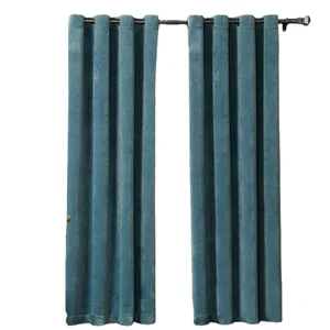 Factory Supply Blackout Curtains Soft Warm Hand Feeling Luxury Velvet Curtains