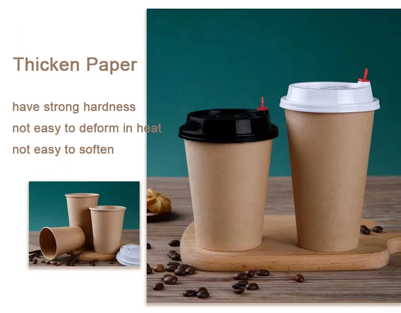 Henglv 8oz 12oz Biodegradable Paper Cup For Custom Printing Disposable