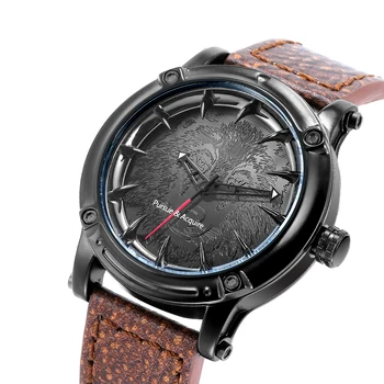 Top Brand Funny Head Men's Quartz Watch Quartz Classic Sports Boys Watches Luxury Easy Read Men Wristwatch Glass Leather Alloy