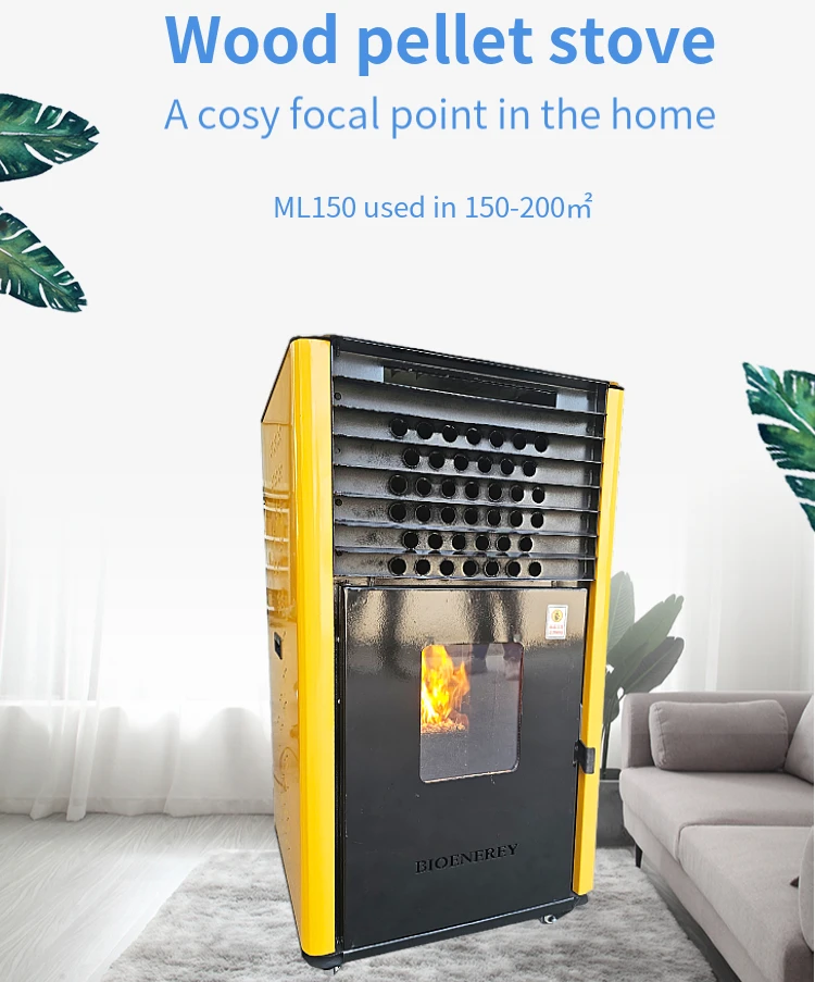 High Efficiency Freestanding Wood Pellet Stove With Large Heat Output