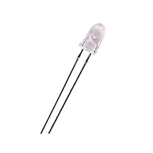 Hinchytek 5mm Red LED with Clear or Diffused Lens 3V Input Emitted Round Head Through Dip Led