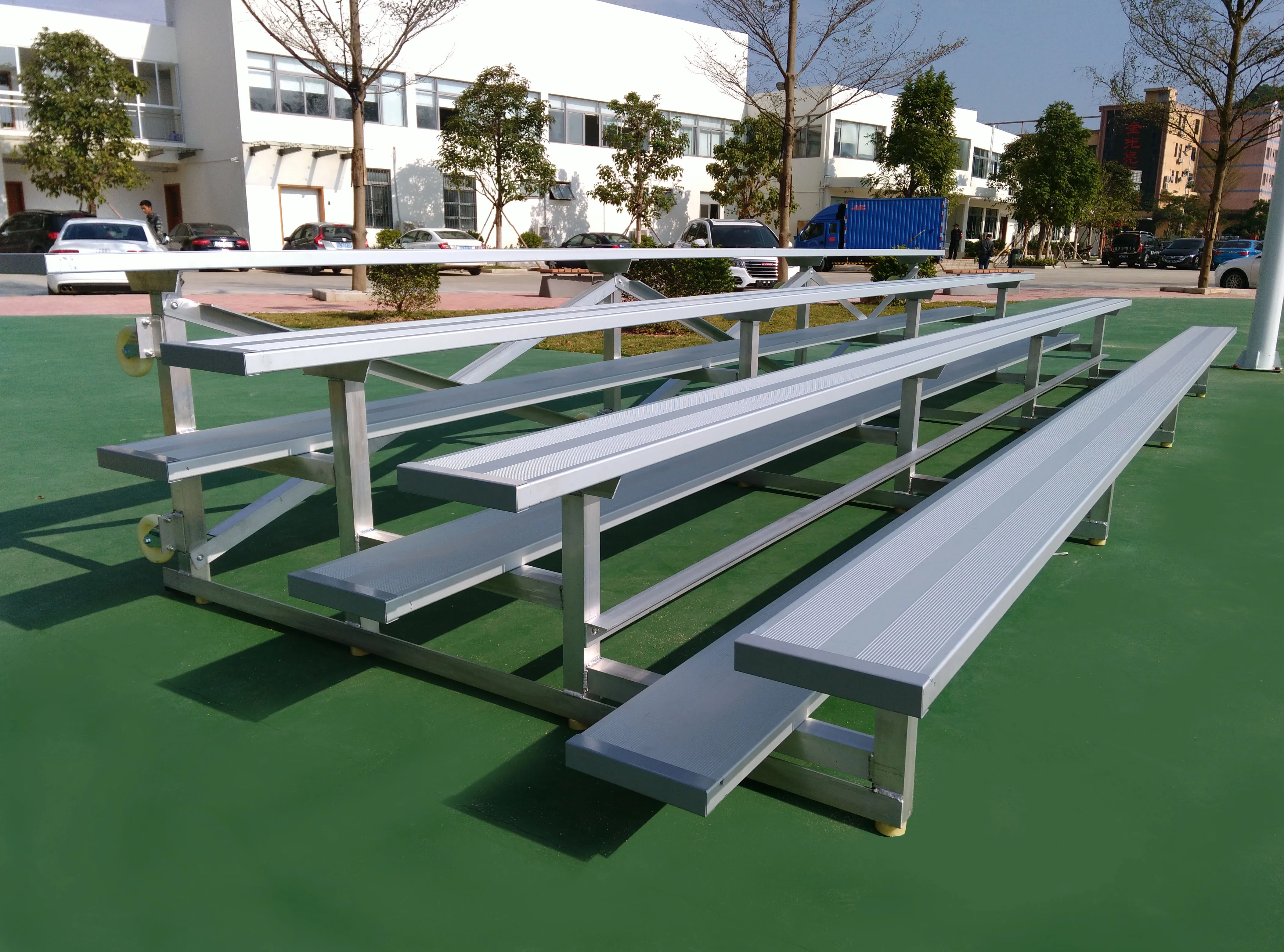 Safty Metal Structure Steel Bleacher Seats Easy Install Stadium Aluminium Grandstand 4