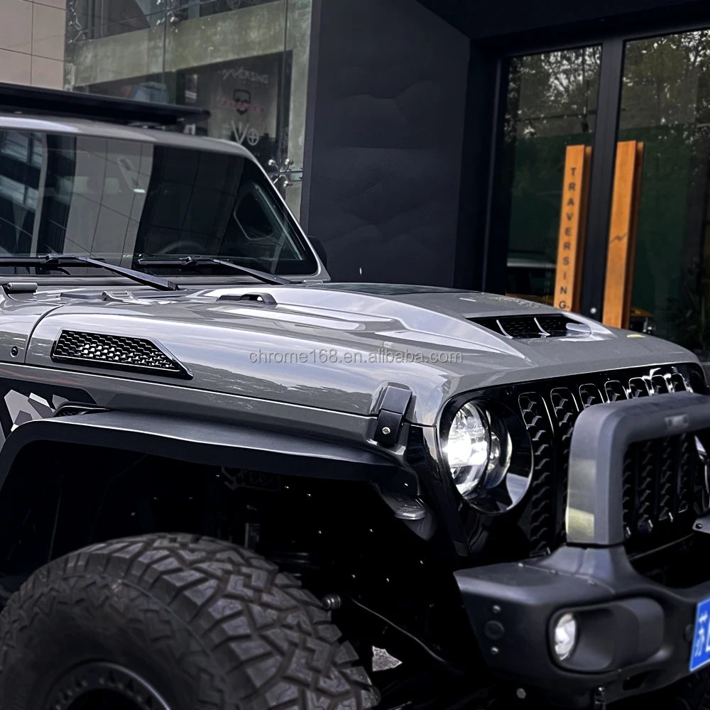 4x4 Engine Hood Cover For Jeep Wrangler Jl 2018+ Hood From