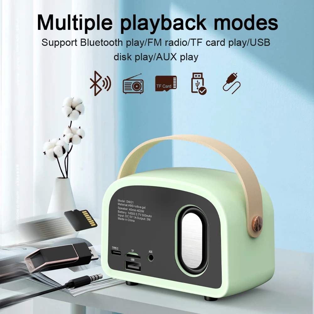 Винтажный Bluetooth-динамик маленький портативный Настольный новый подарок в стиле ретро