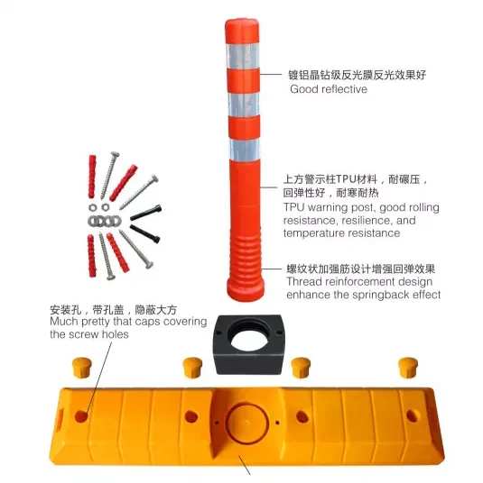 Reflective Warning Driveway Isolation Traffic Safety Plastic Base Delineator Curb Marker Post Road Divider Lane Separators factory