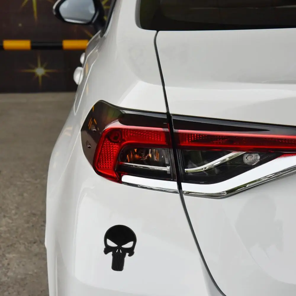 Adesivo per auto 3D in metallo motivo: teschio punisher impermeabile