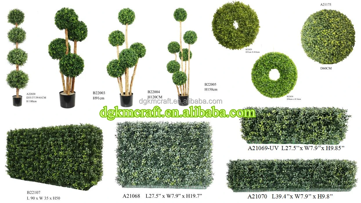 Фабричная пластиковая милановая трава искусственный топиарный шар из самшита растительный