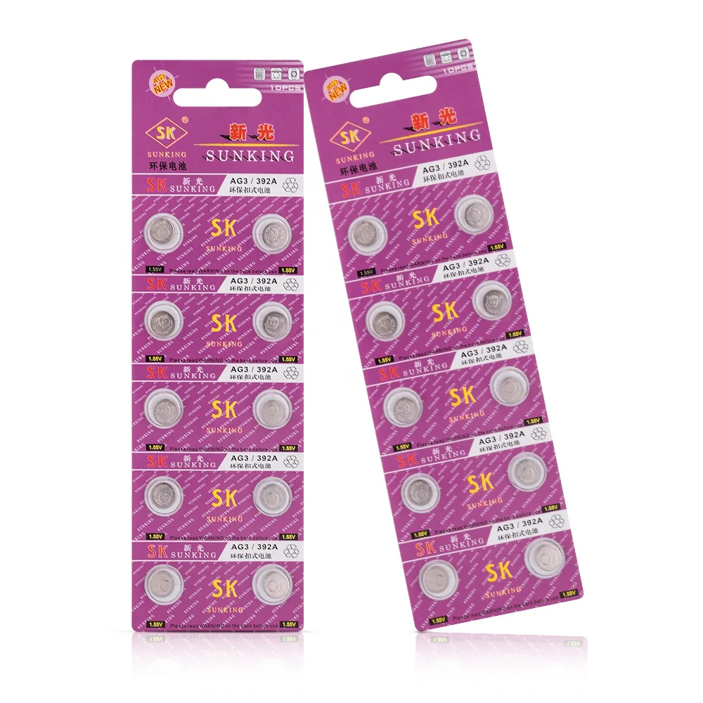 Sunking Button Cell Battery 1.5V 392A LR736 LR41 AG3 Coin Cell Batteries