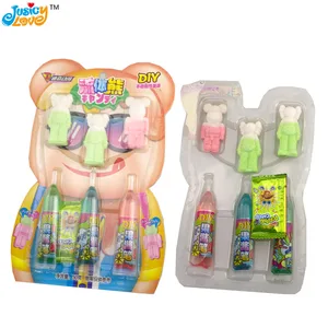High-quality Three-in-One Bear Shape Hard Candy and Fruit Jam Candy With Popping Candy