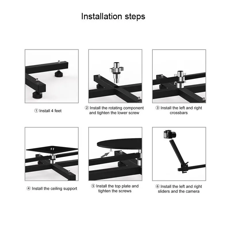 Photography Turntable Platform Rotating Display Stand 360 Rotating ...