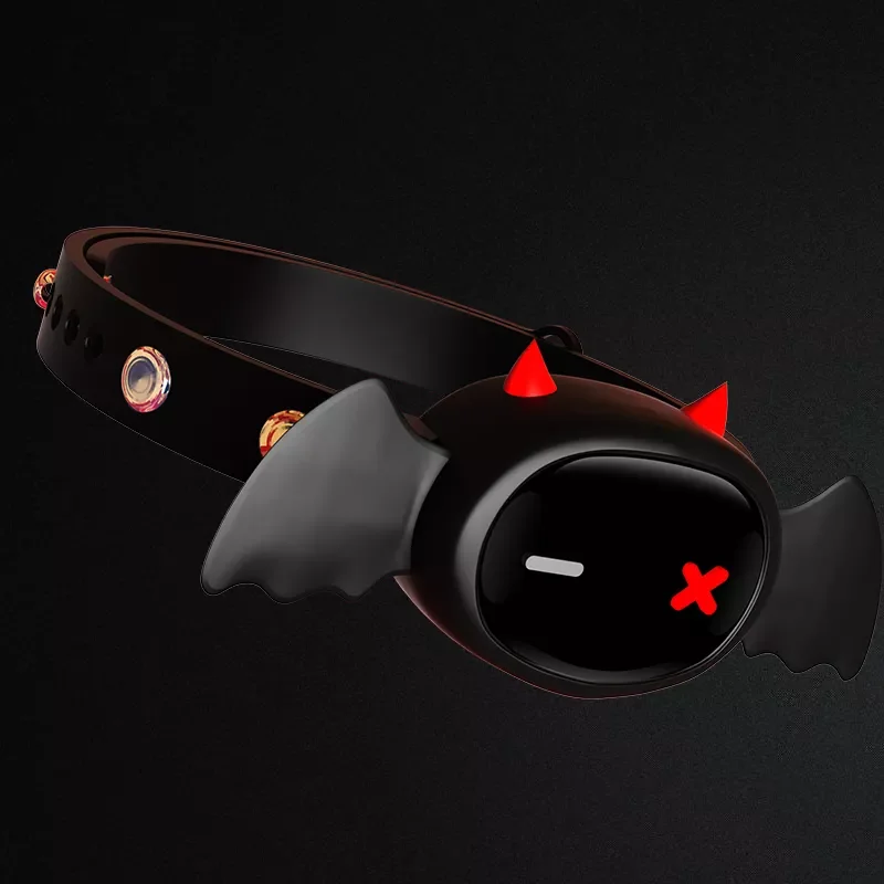 Black Special Design App Control Sex Toys for Adults Electric Shock Collar  Bondage Gear Harness for Couples-Made of Leather