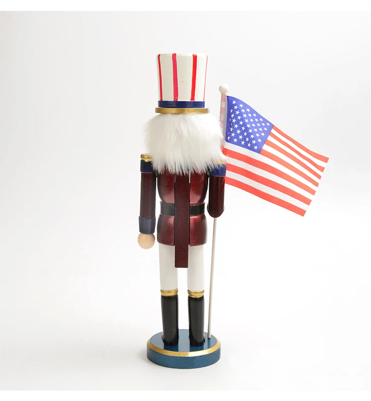 Manufacturer American Indoor 15inch 38cm Xmas Custom Christmas Wooden Nutcracker Figurines Decor