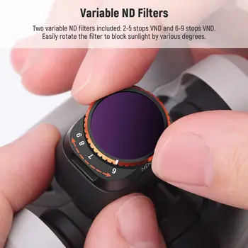 NEEWER  4 Pack ND2-ND32 (1-5 Stops)/ND64-ND512 (6-9 Stops)/CPL/UV  Drone Lens Filter Kits NEEWER Limited Variable ND Filter Kit detail image