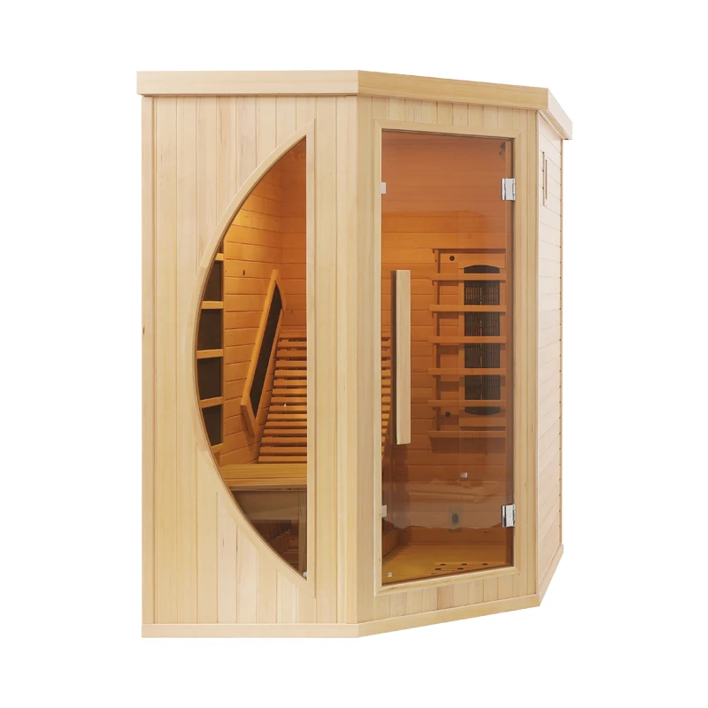 Most Popular European Style Hemlock Small 1 Person Lay Down Chair Home Indoor Corner Infrared Saunas With Lounge