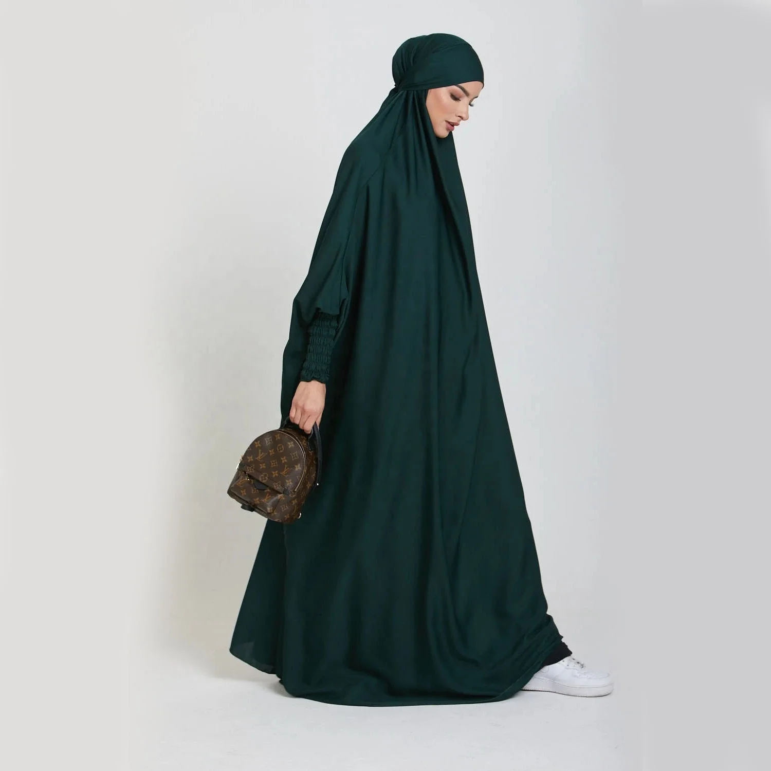 Wholesale Turkish One Piece Cheap Online Black Prayer Hijab Polyester  Islamic Clothing Muslim Women Dress Khimar Jilbab Abaya