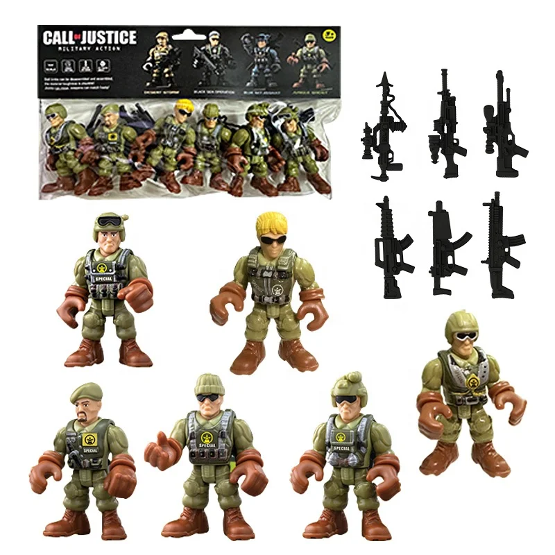 3 Inch Assembly Army Soldiers Military Toy Plastic Army Men Figure
