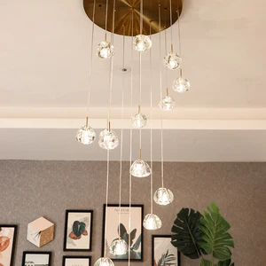 Chandeliers Crystal Luxury Popular America Australia Led Light Pendant Lighting for Stair