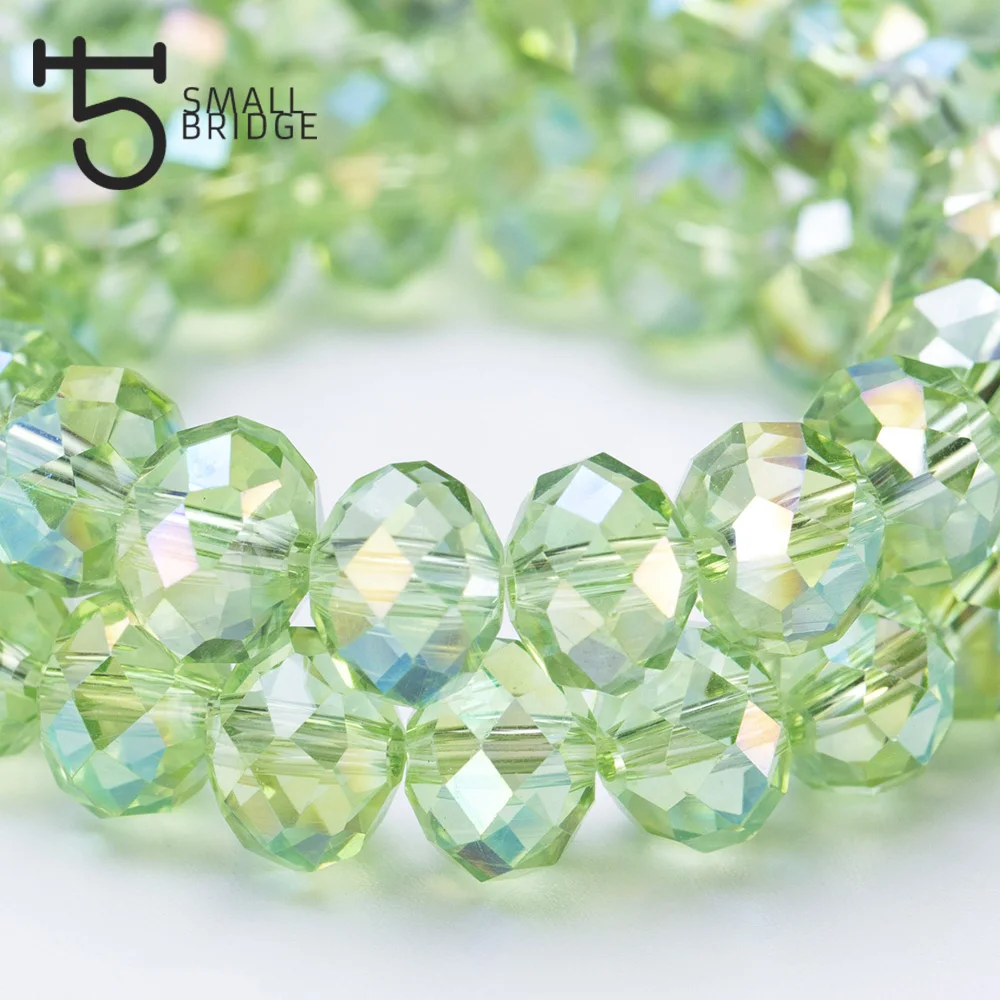 4mm Crystal Loose Beads Faceted Rondelle Glass Bead  with hole for jewelry making and bracelets factory