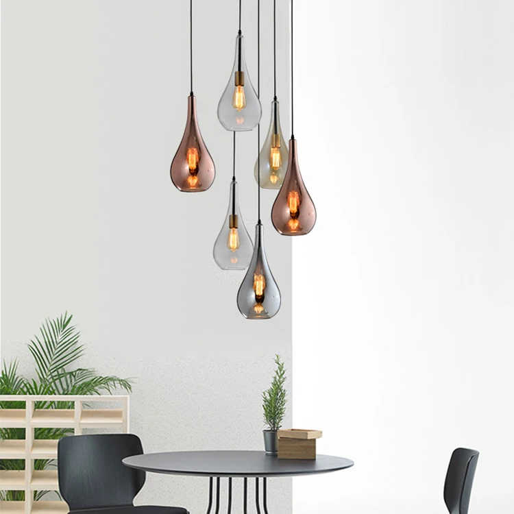 Конкурентоспособная цена художественный стиль гостиная домашний декор стеклянный Железный E27 40 Вт светодиодный подвесной светильник